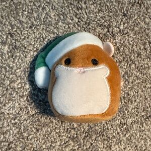 Squishmallows Brown and Cream Hamster with Green Hat